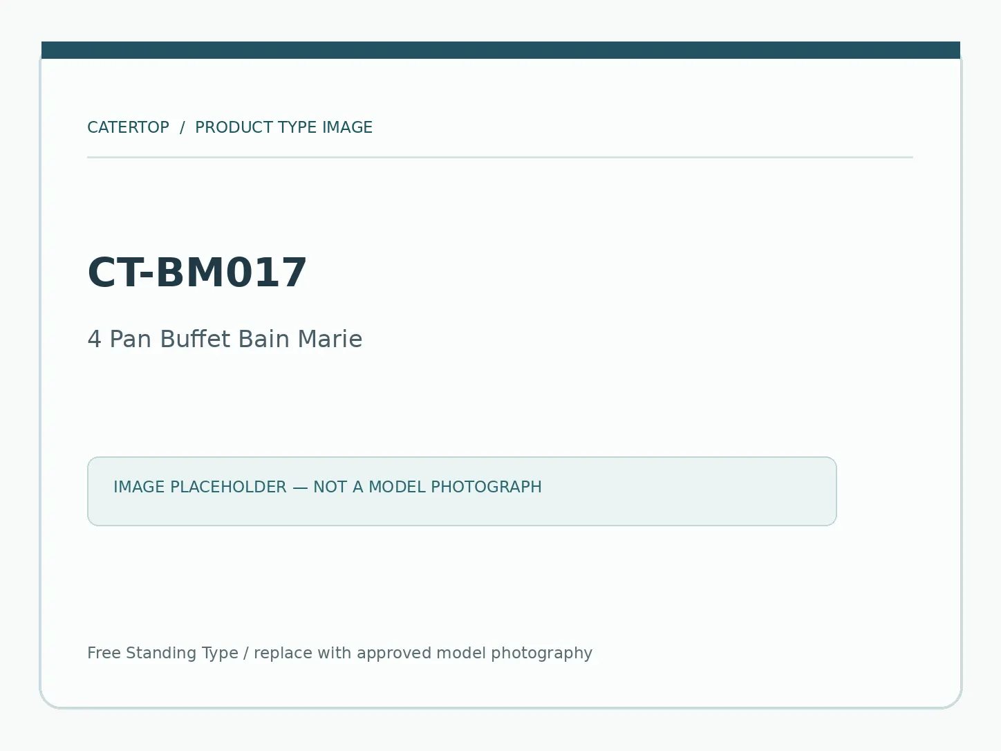 4 Pan Buffet Bain Marie — model CT-BM017