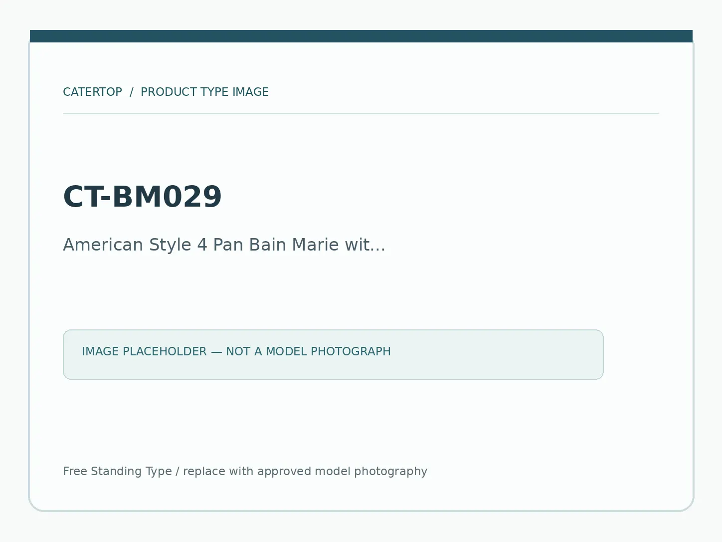 American Style 4 Pan Bain Marie with Cabinet — model CT-BM029