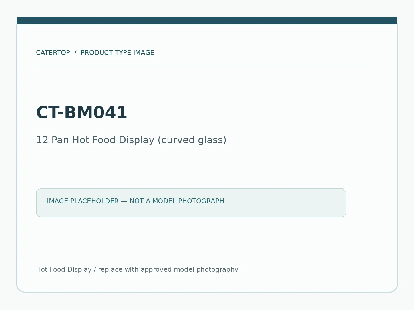 12 Pan Hot Food Display (curved glass) — model CT-BM041