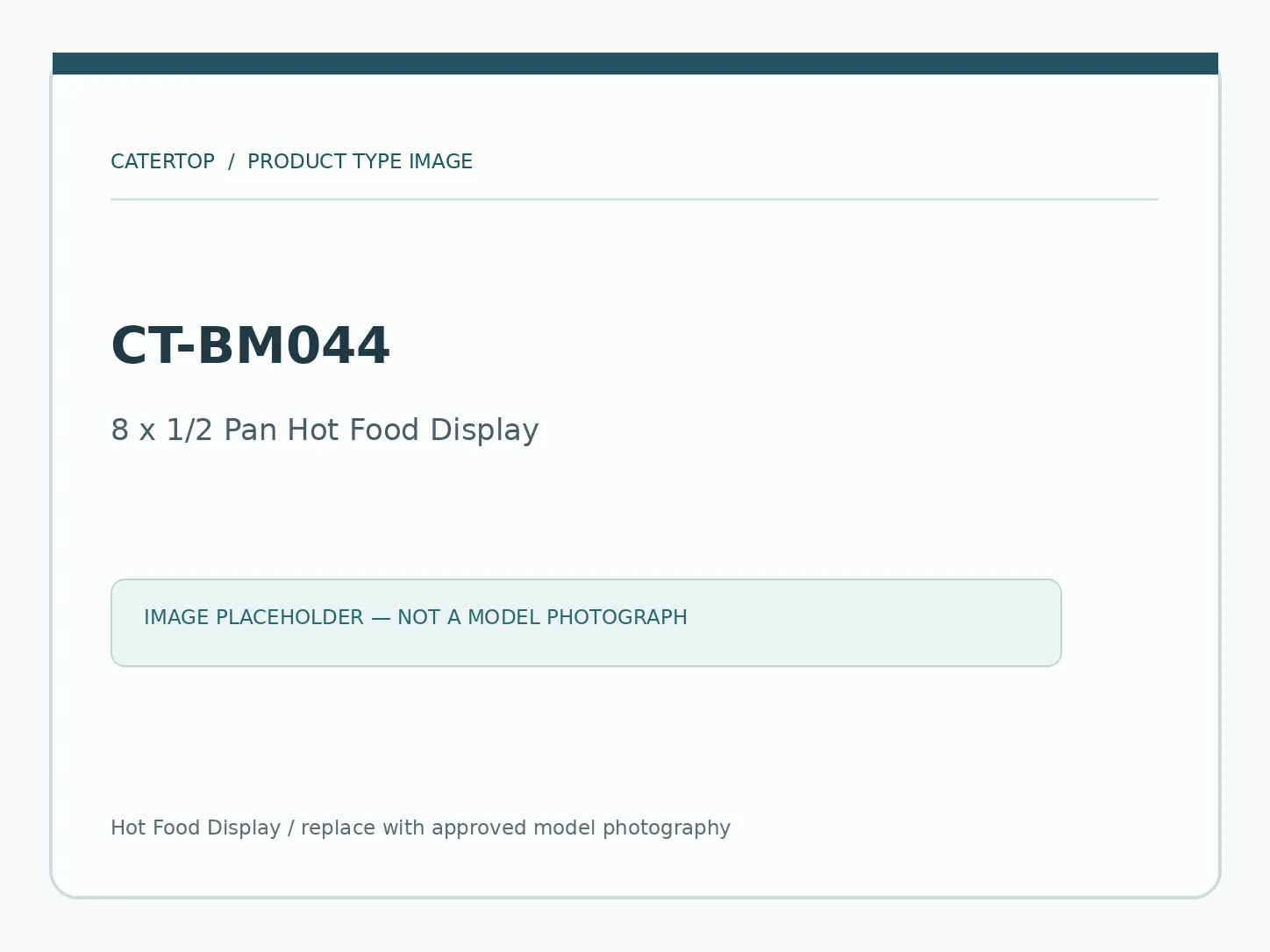 8 x 1/2 Pan Hot Food Display — model CT-BM044