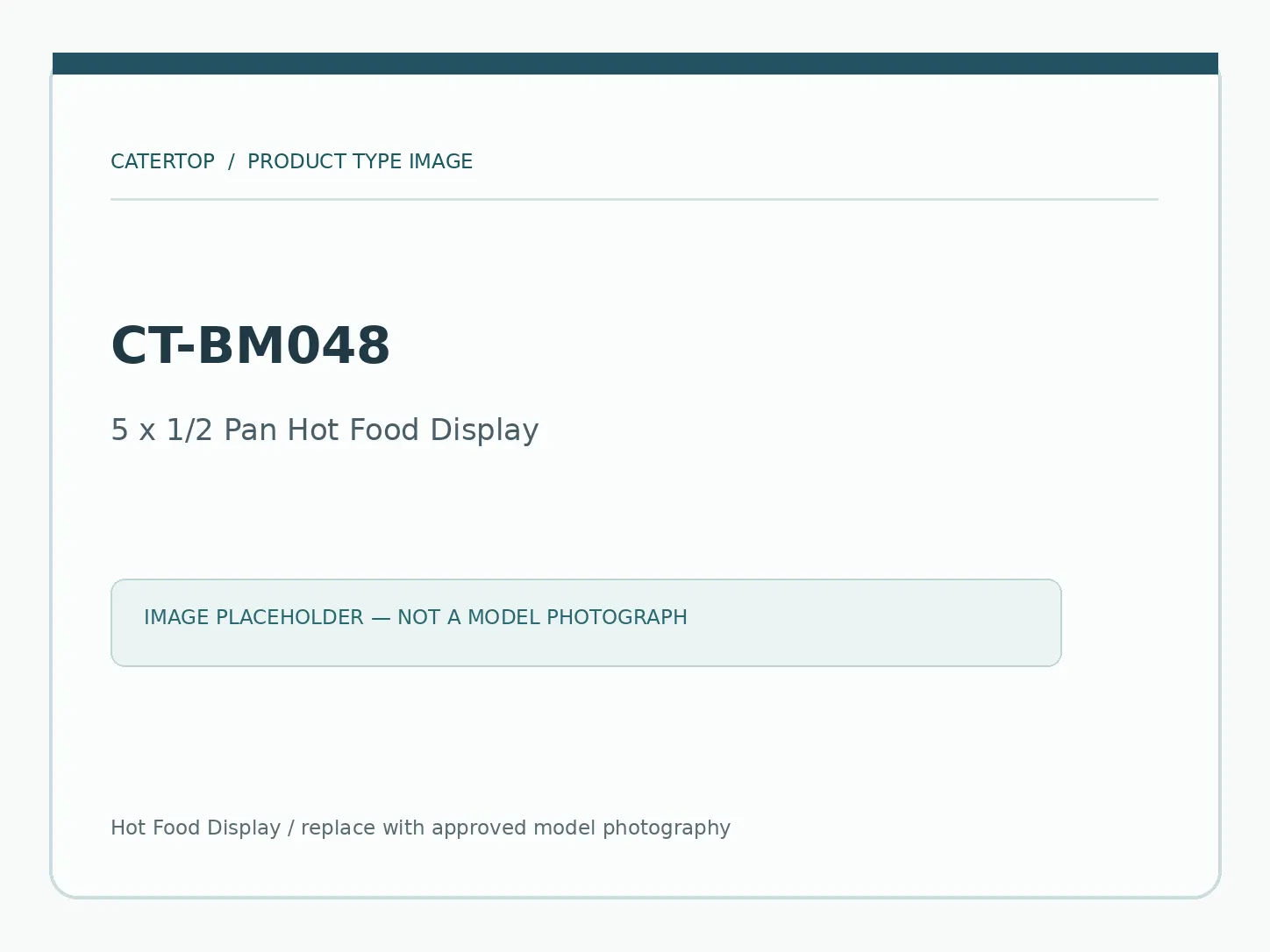 5 x 1/2 Pan Hot Food Display — model CT-BM048