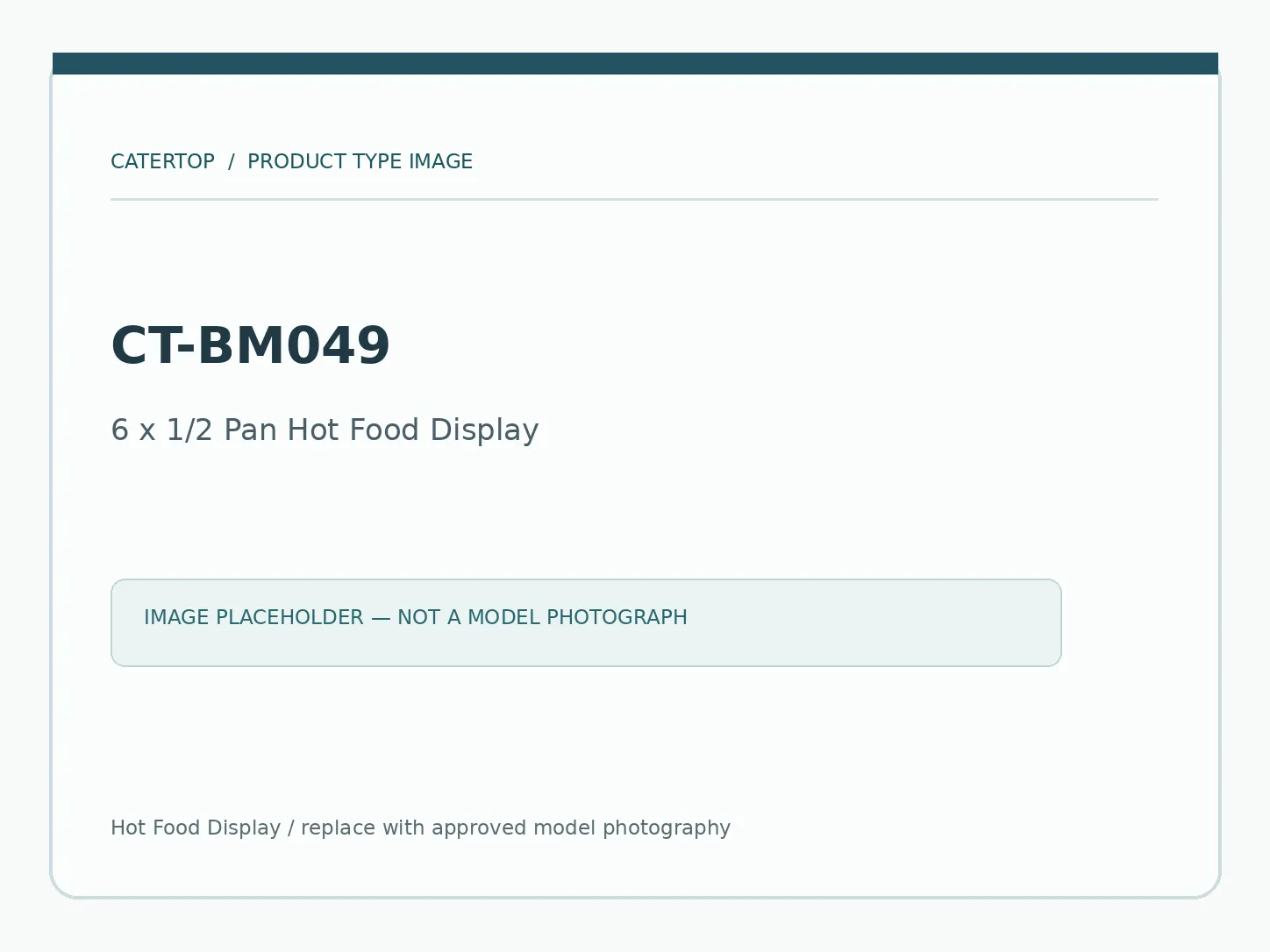 6 x 1/2 Pan Hot Food Display — model CT-BM049