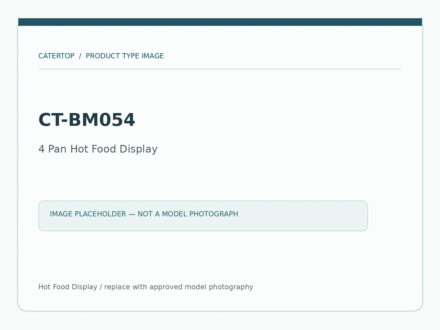 4 Pan Hot Food Display — model CT-BM054