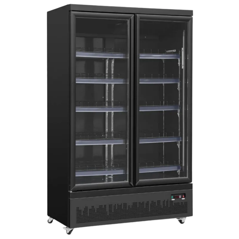 CATERTOP CT-BR1250D Glass Door Merchandisers Freezer (Black Color)