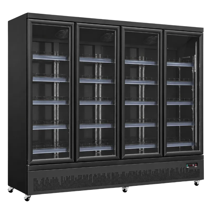 CATERTOP CT-BR2500D Glass Door Merchandisers Freezer (Black Color)