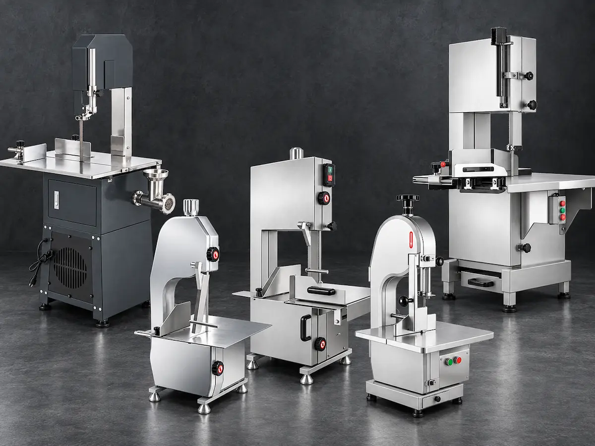 Commercial bone saw machine range with compact and large-capacity models