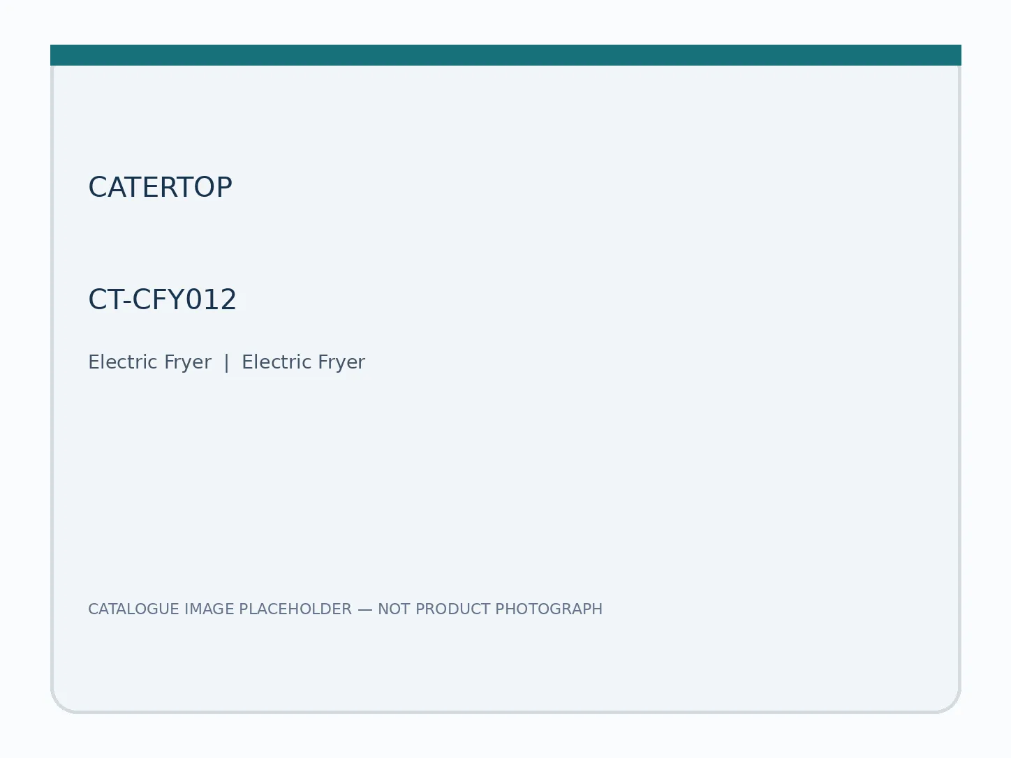 Electric Fryer — model CT-CFY012
