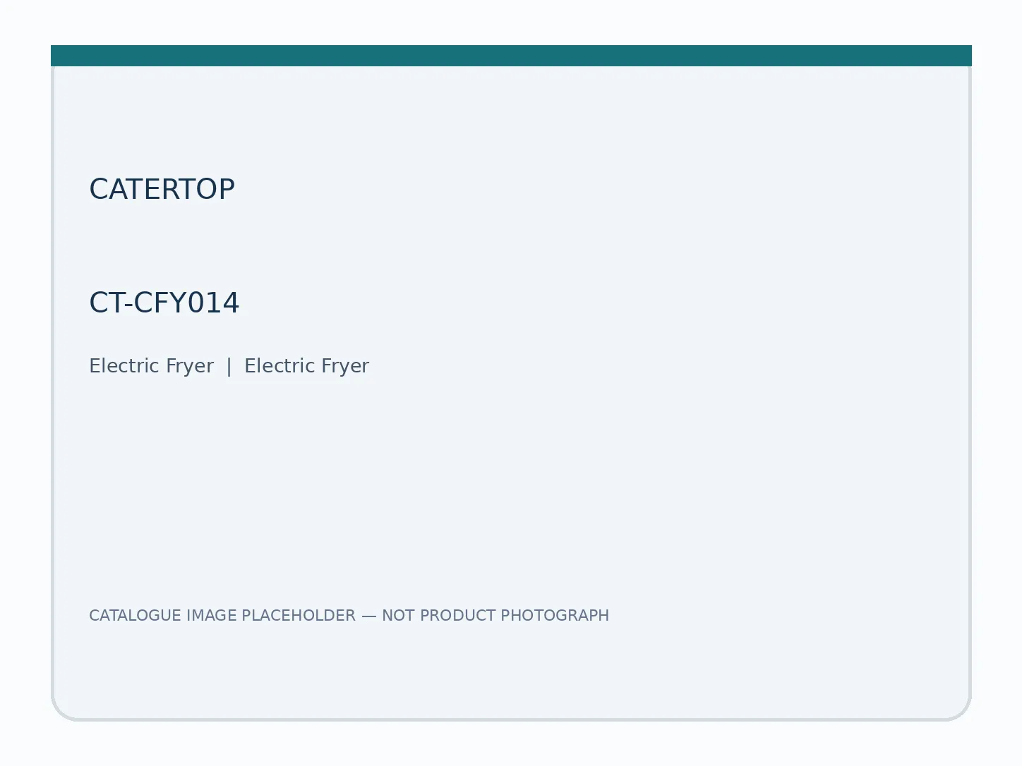Electric Fryer — model CT-CFY014