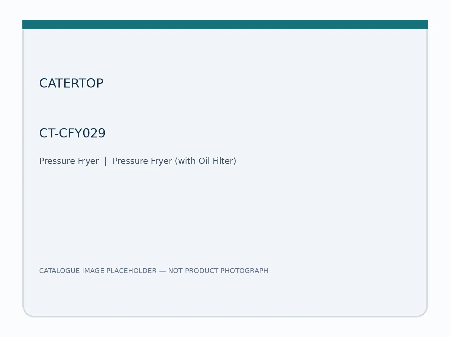 Pressure Fryer (with Oil Filter) — model CT-CFY029