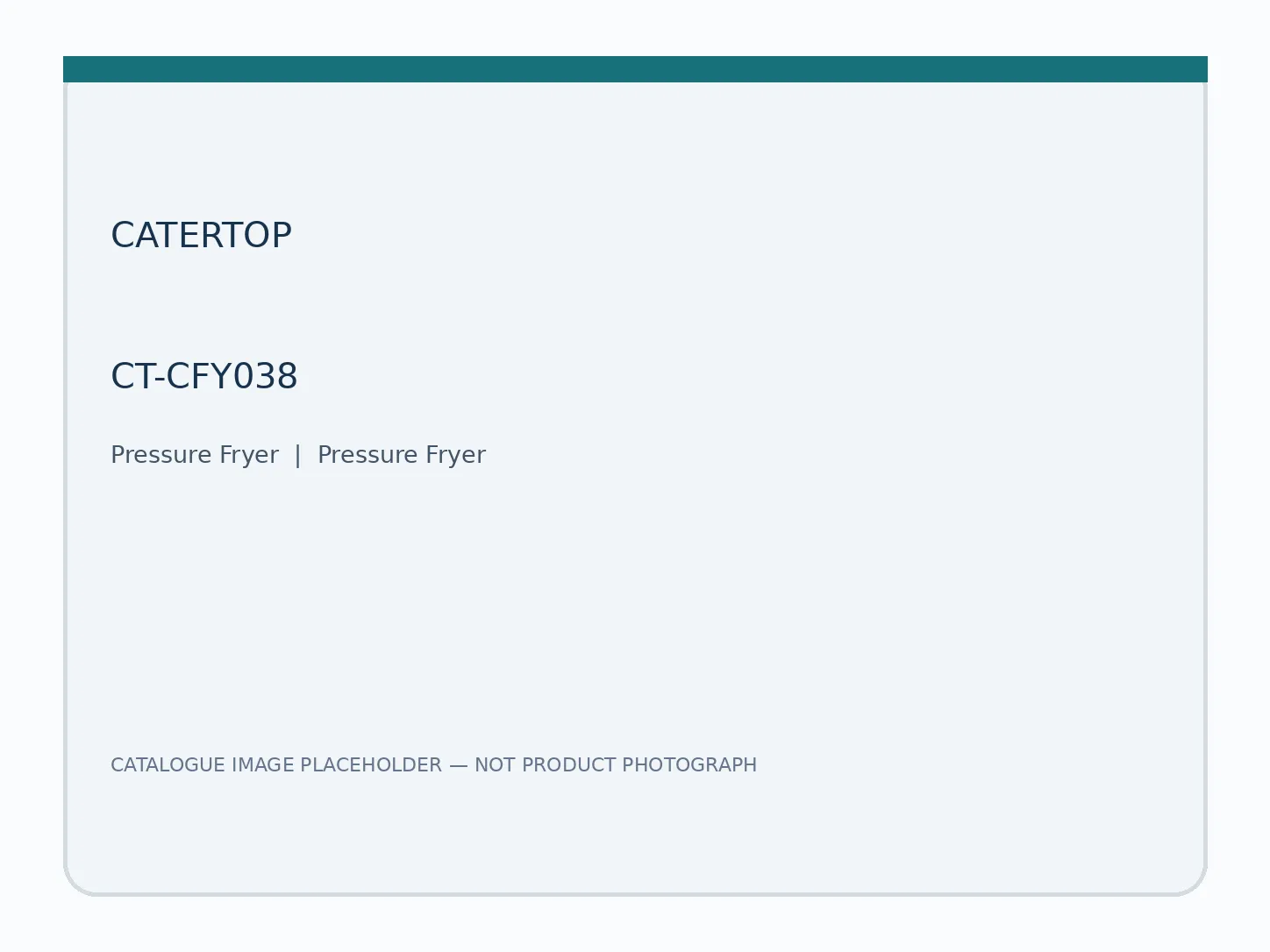 Pressure Fryer — model CT-CFY038