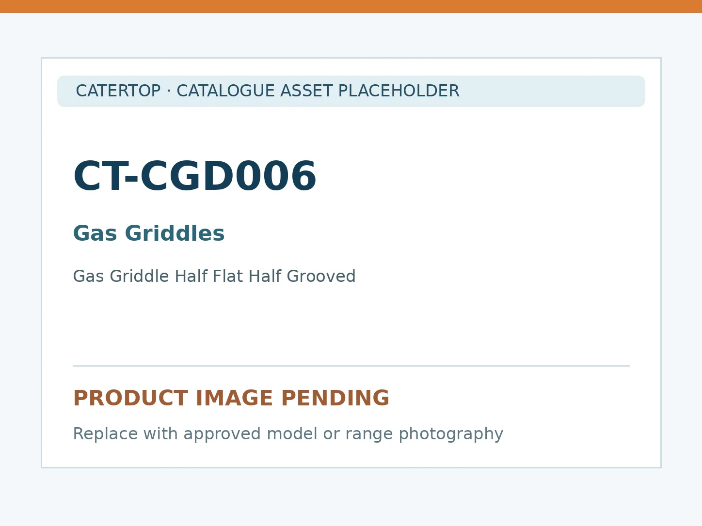 CT-CGD006 — Gas Griddle Half Flat Half Grooved