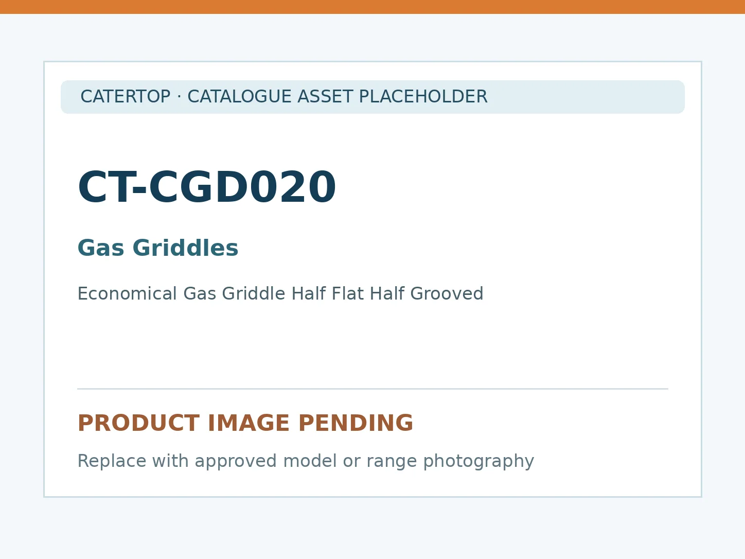 CT-CGD020 — Economical Gas Griddle Half Flat Half Grooved