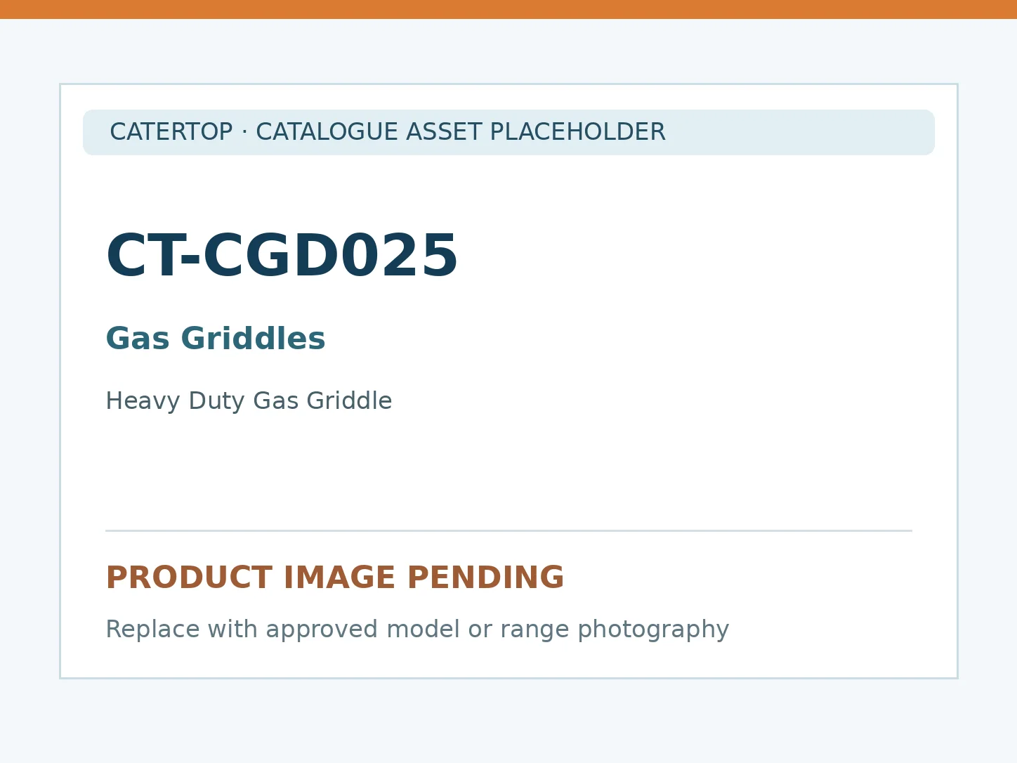 CT-CGD025 — Heavy Duty Gas Griddle
