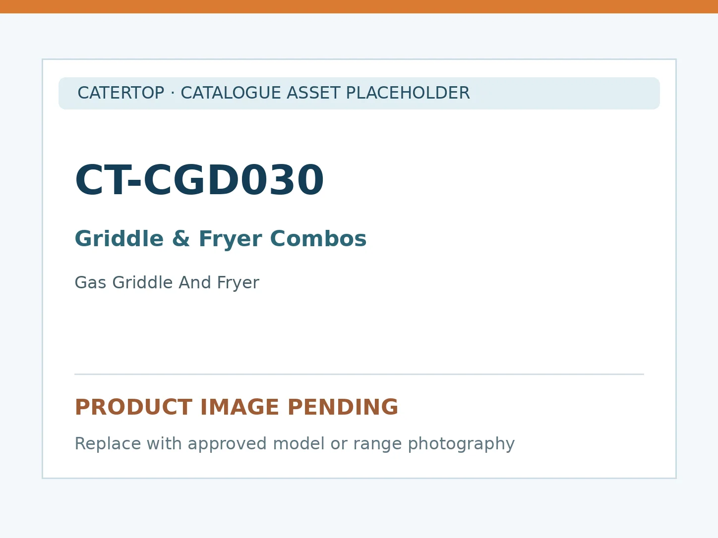 CT-CGD030 — Gas Griddle And Fryer