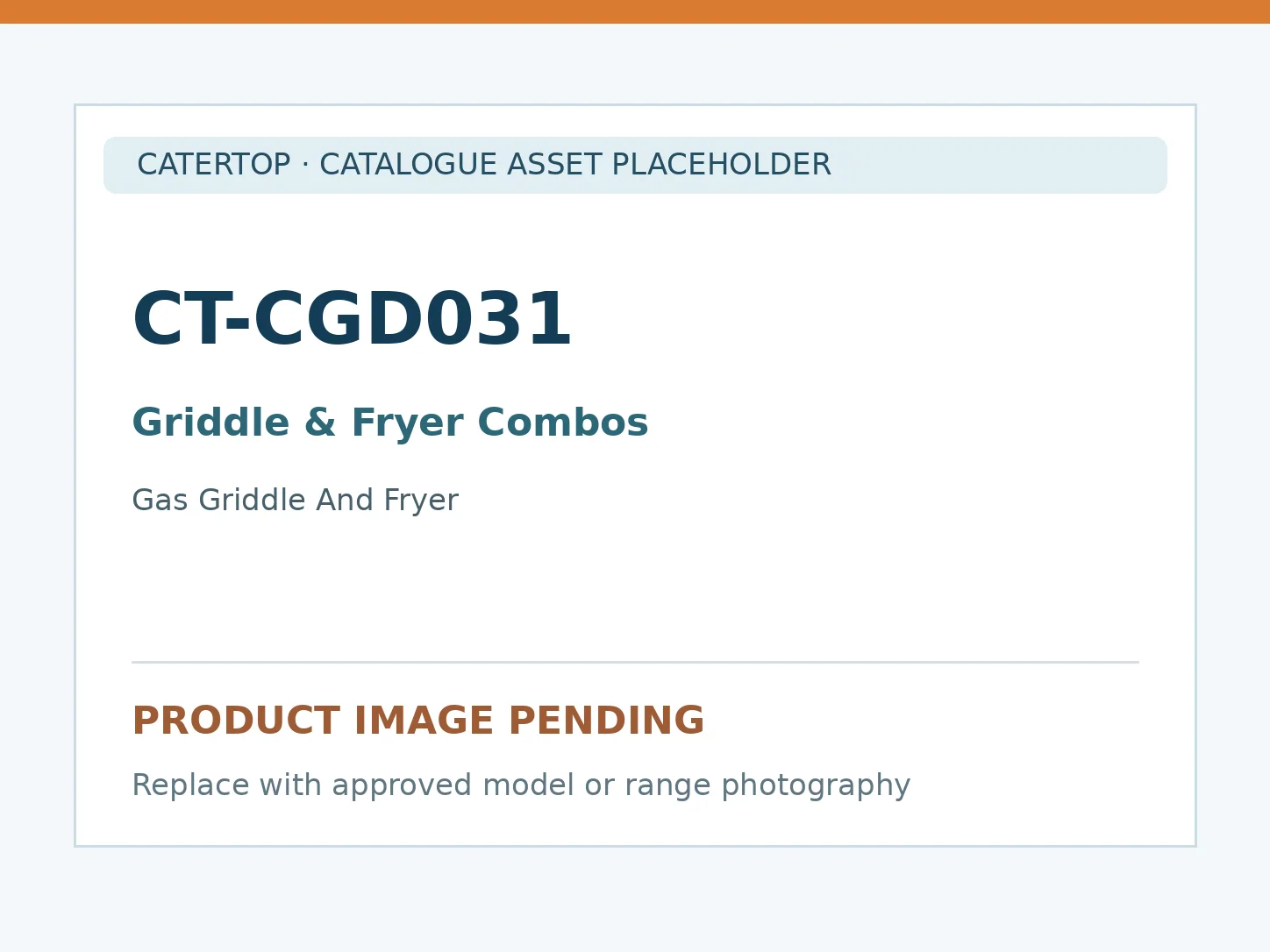 CT-CGD031 — Gas Griddle And Fryer