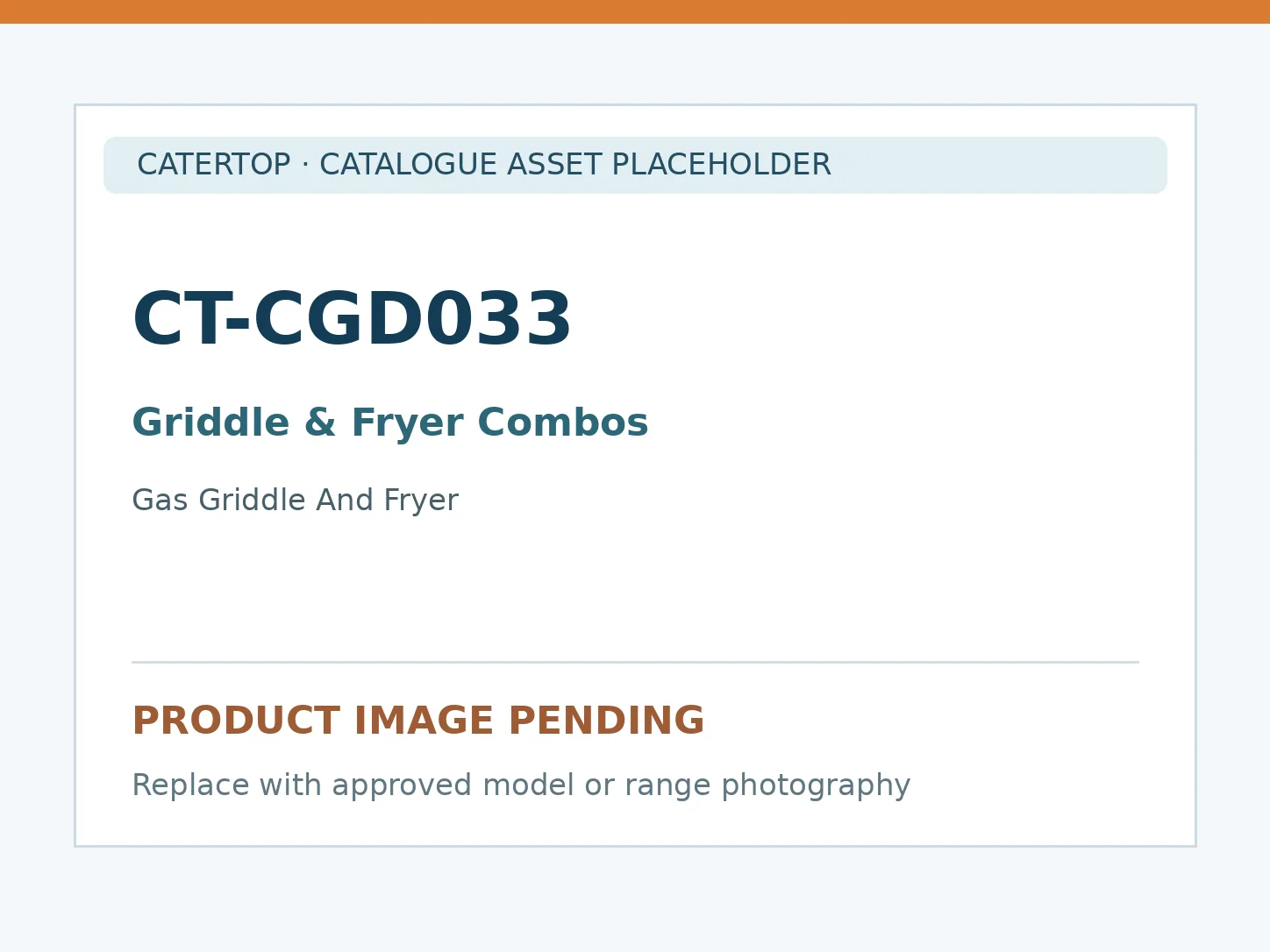 CT-CGD033 — Gas Griddle And Fryer