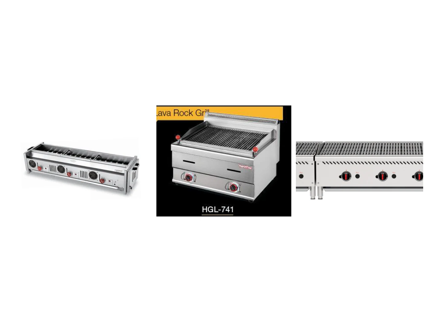 Commercial grill product range