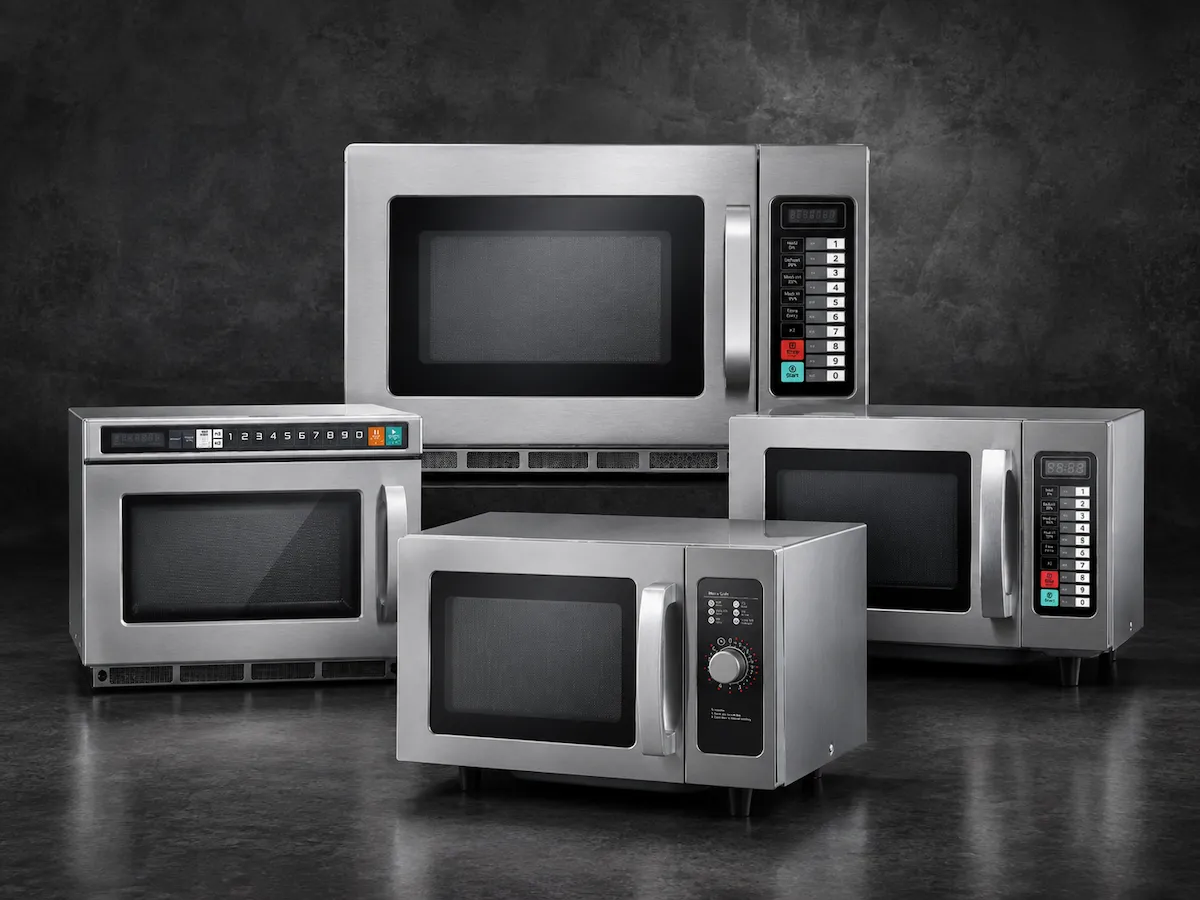Commercial microwave oven range with 17–34 L capacity models
