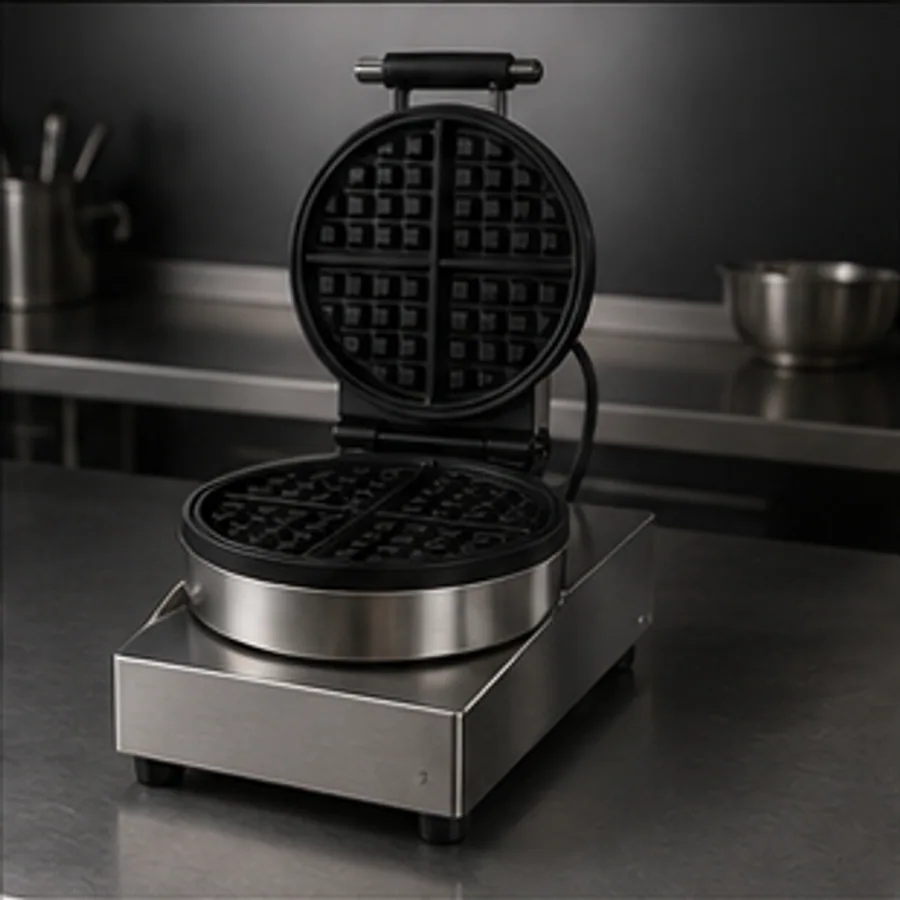 Commercial Waffle Maker in a controlled commercial operating context