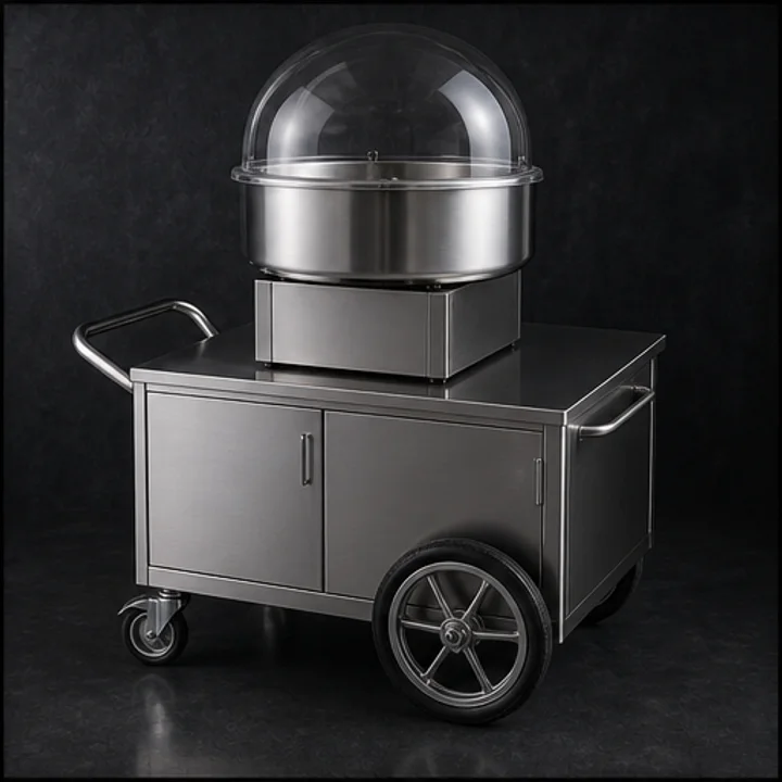 Cotton Candy Machine: Cleaning and site affects Bowl access and placement