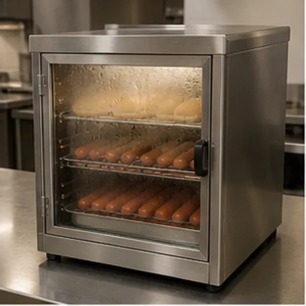 Hot Dog Steamer in a commercial service workflow