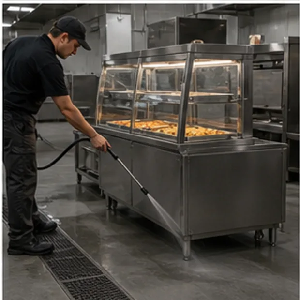 Hot Food Display Case replenishment / service workflow confirmation context