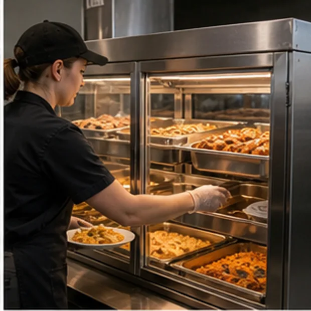 Hot Food Display Case bound holding-display duty and site context