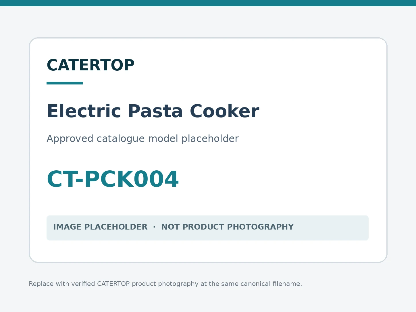 Countertop Electric Pasta Cooker (6 Bakest) — model CT-PCK004