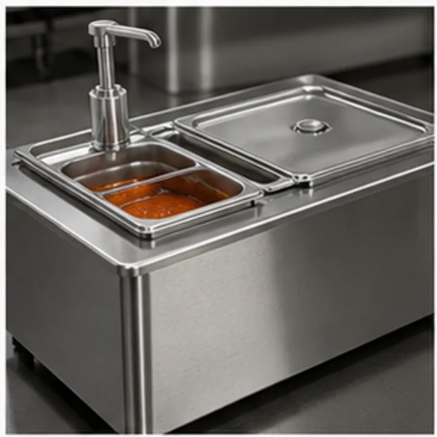 Design-stage dispense-led sauce configuration