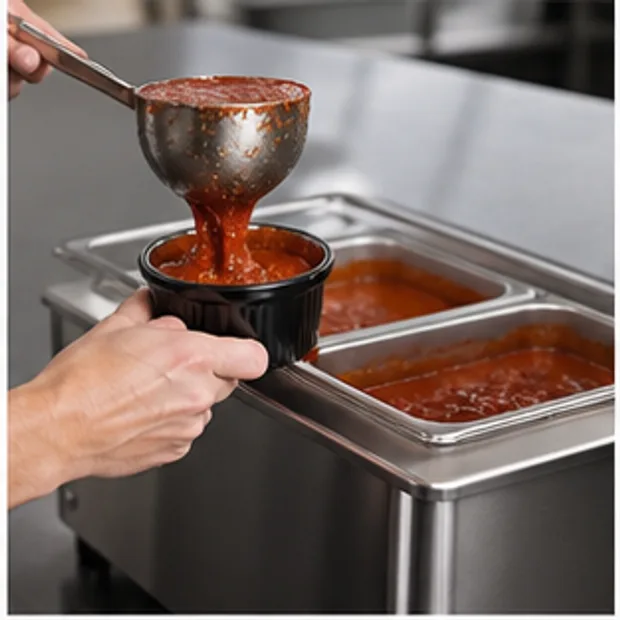 Sauce Warmer define prepared sauce and serving condition context