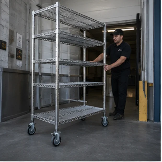 Stainless Steel Shelf packing / destination confirmation context