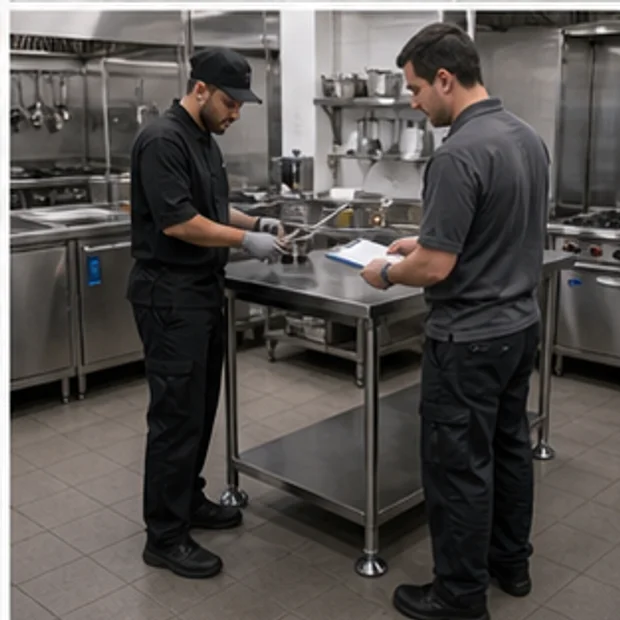 Stainless Steel Work Table packing / destination confirmation context