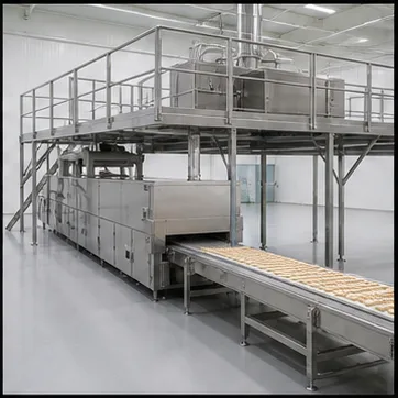 Elevated carrier-interface tunnel oven configuration